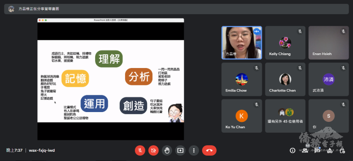 講師方品惟上課情形